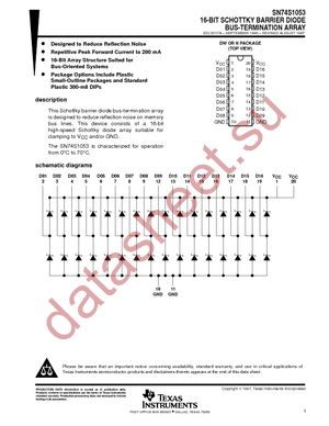 SN74S1053DBRE4 datasheet  